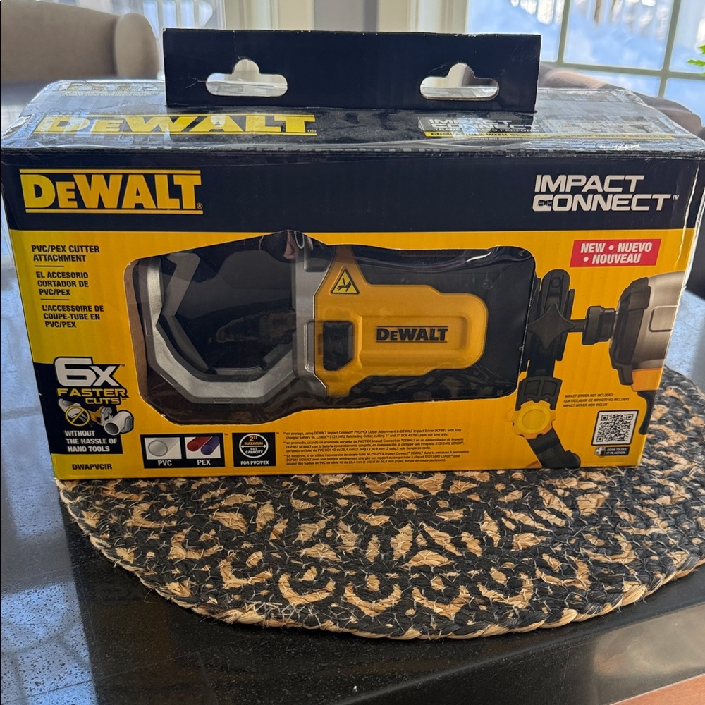 DEWALT Impact Connect PVC/PEX Cutter Attachment - Yellow